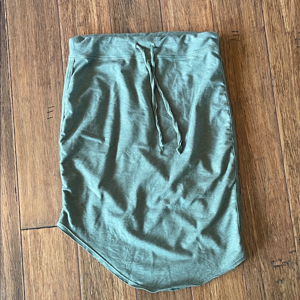 Sundry green asymmetrical Midi Skirt